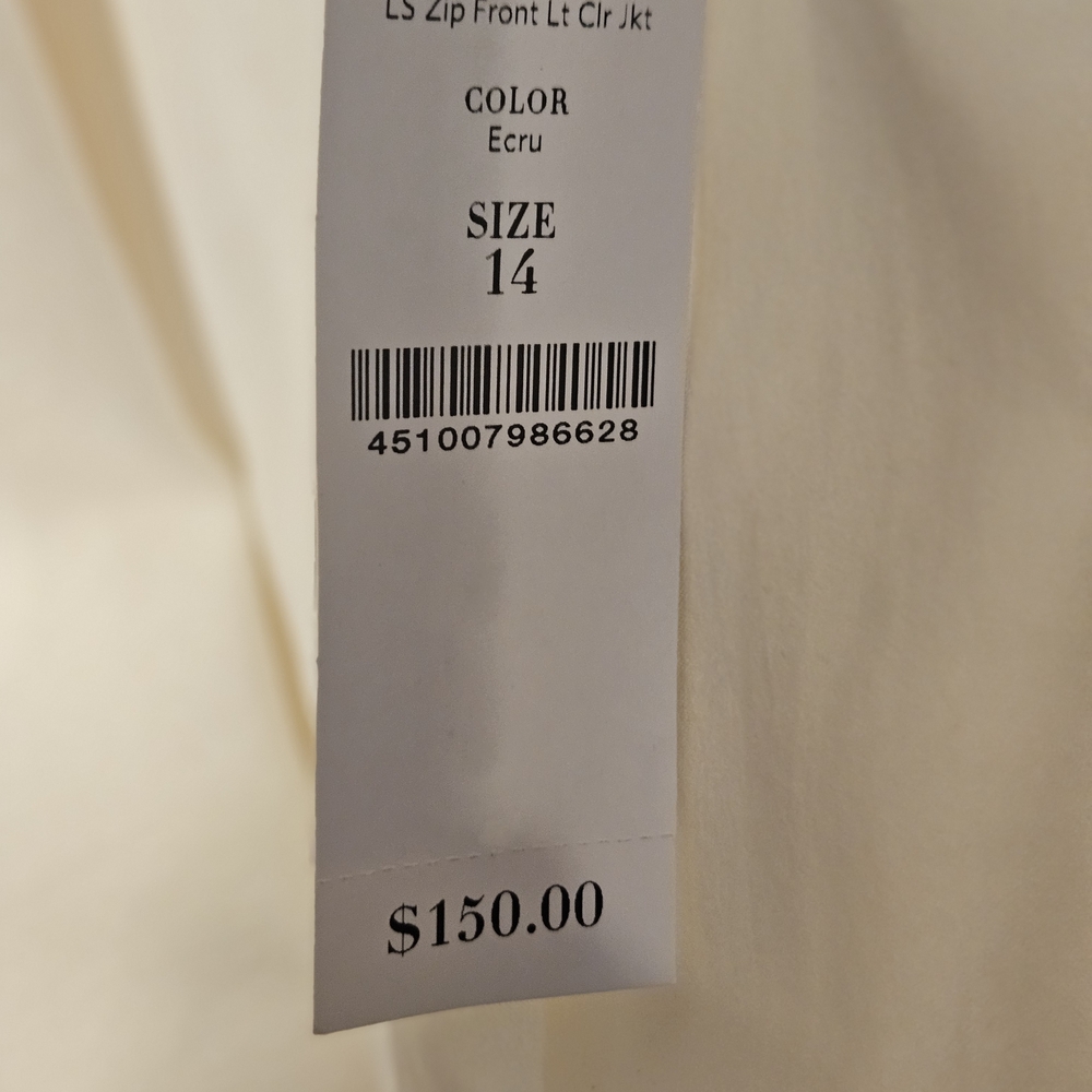 White House Black Market White Bomber Jacket with Structured Shoulders - Picture 10 of 12